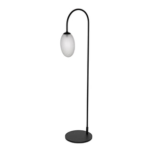 Swan Floor Lamp, Black Steel