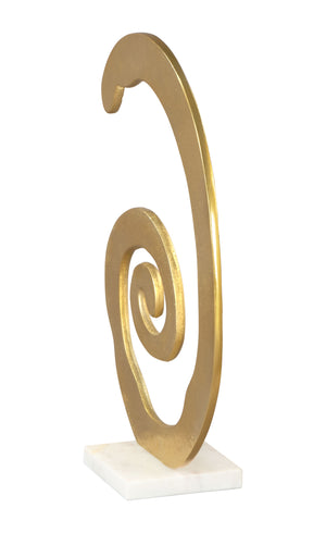 Spiral Table Art Gold & White