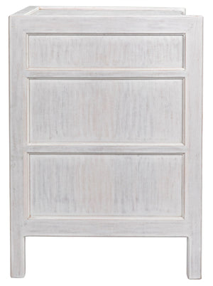 Hampton Night Stand 24", White Wash