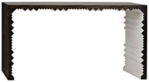 Nelson Console - Ebony Walnut with White Detail