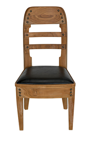 Laila Chair, Teak with Leather