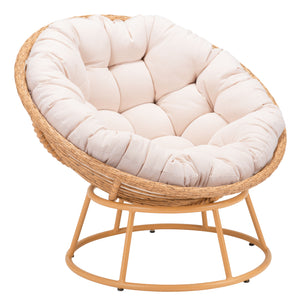 Paz Accent Chair Beige & Natural