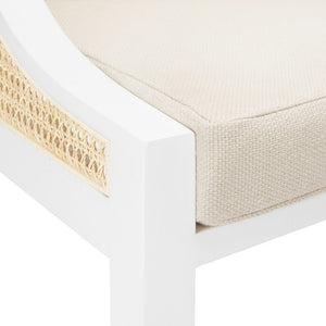 Contemporary Hand-Caned Armchair - White | Raleigh Collection | Villa & House