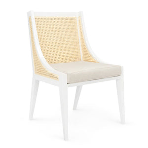 Contemporary Hand-Caned Armchair - White | Raleigh Collection | Villa & House