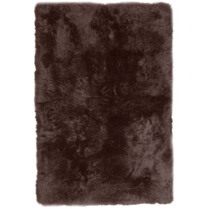 Rugs - Chocolate Brown Straight-Edge Premium Sheepskin Rug - In 4 Sizes