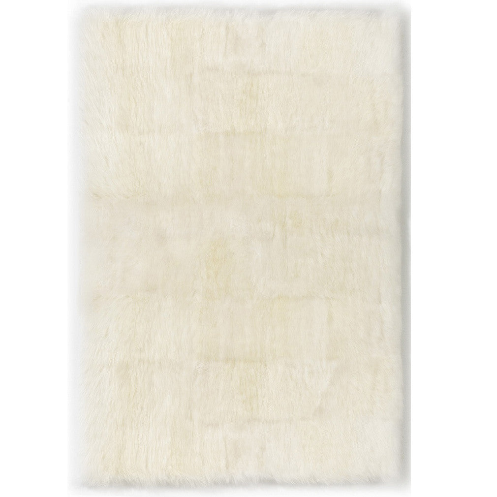 Rugs - Ivory Straight-Edge Premium Sheepskin Rug - In 4 Sizes