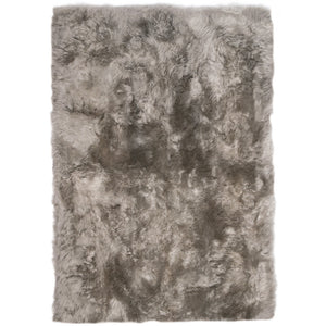 Rugs - Light Grey Straight-Edge Premium Sheepskin Rug - In 4 Sizes