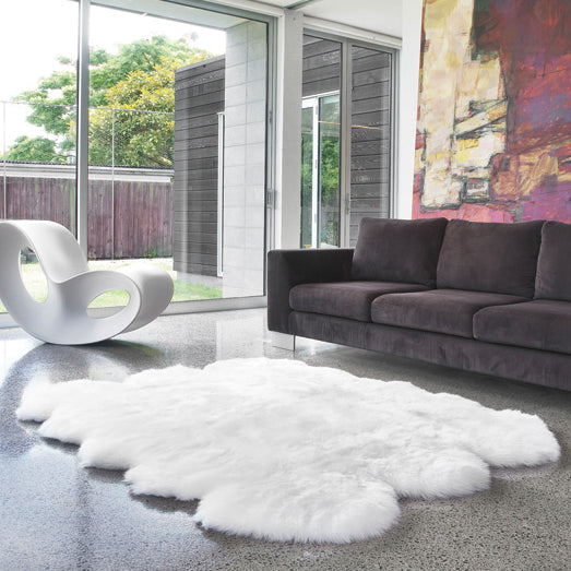 Luxe Light Grey Premium Sheepskin Rug 6 Sizes Scenario Home