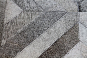 Rugs - Patchwork Hide Rug - Grey