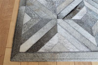 Patchwork Hide Rug - Grey - Scenario Home