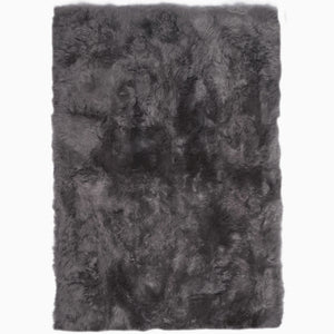 Rugs - Steel Grey Straight-Edge Premium Sheepskin Rug - In 4 Sizes