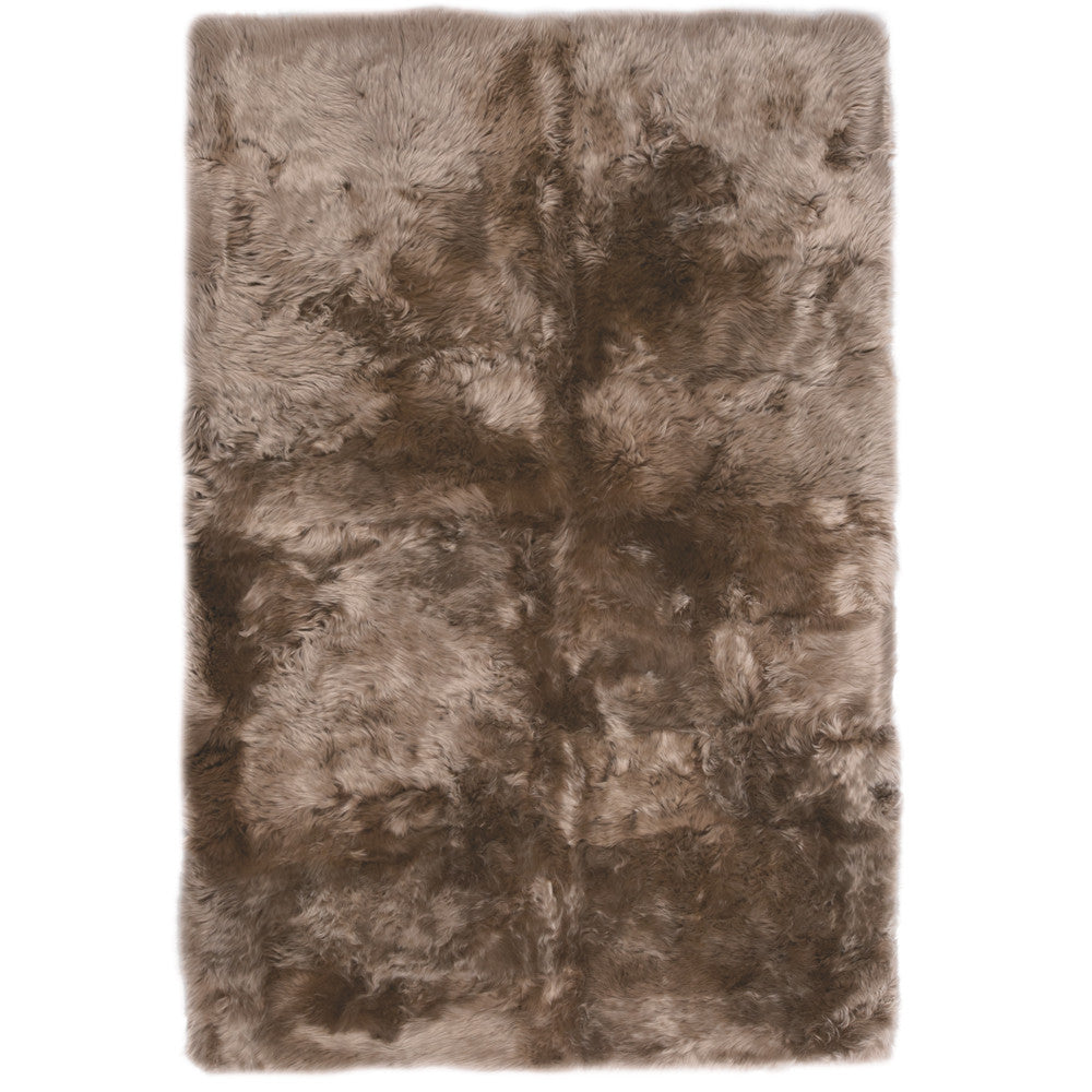 Rugs - Taupe Straight-Edge Premium Sheepskin Rug - In 4 Sizes