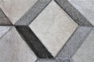 Rugs - Trellis Hide Rug - Grey & Cream