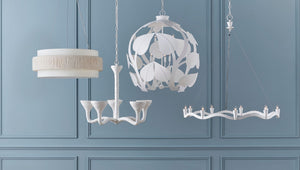 Plumeria Chandelier - Gesso White