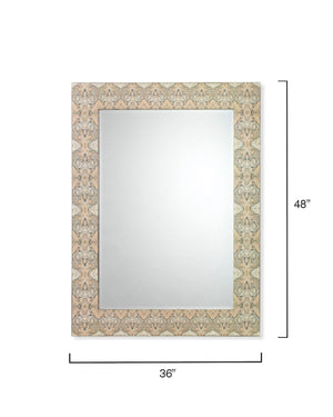 Rorschach Mirror in Grey & Cream Lacquer