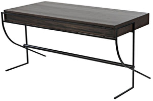 Berlin Desk - Ebony Walnut with Metal