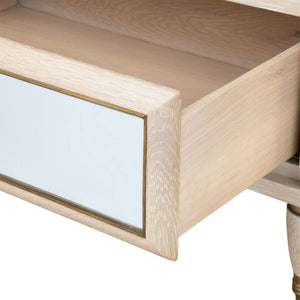 1-Drawer Side Table - Bleached Cerused Oak | Sofia Collection | Villa & House