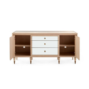3-Drawer & 2-Door Cabinet - Bleached Cerused Oak | Sofia Collection | Villa & House