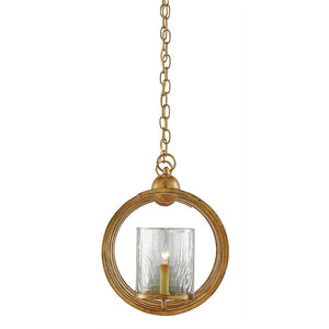 Currey and Company Spiral Linear Chandelier – Distressed Gold Leaf