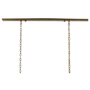 Currey and Company Spiral Linear Chandelier – Distressed Gold Leaf