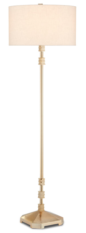 Currey and Company Pilare Floor Lamp - Shiny Gold