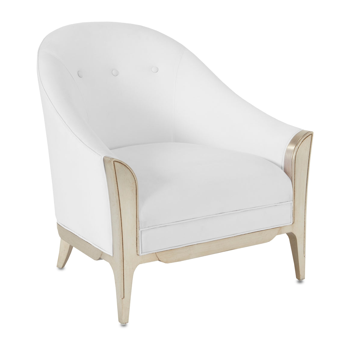 Emmitt Muslin Chair - Harlow Silver