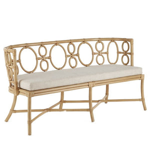 Tegal Finn Natural Bench-Rattan