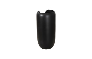 Interval Small Black Wood Vase