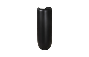 Interval Large Black Wood Vase