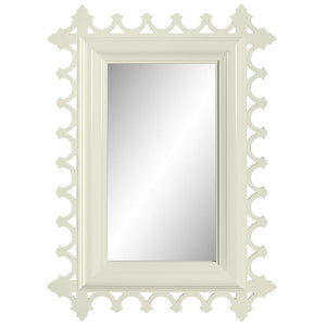 Tini Newport Decorative Lacquer Mirror – Crème (Additional Colors Available)