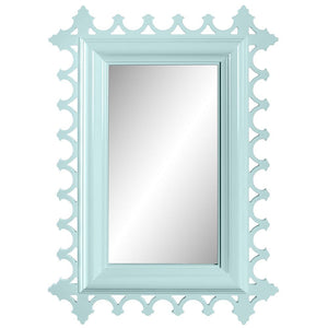 Tini Newport Decorative Lacquer Mirror – Ocean Blue (Additional Colors Available)