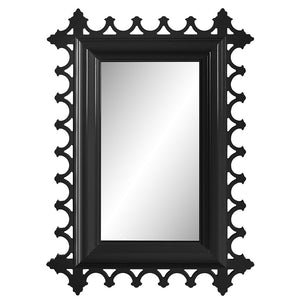 Tini Newport Decorative Lacquer Mirror – Black (Additional Colors Available)