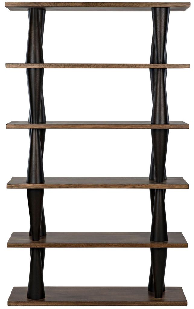 Mood Bookcase - Ebony and Dark Walnut