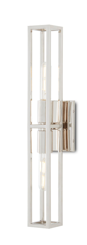 Currey and Company Bergen Nickel Wall Sconce - Polished Nickel