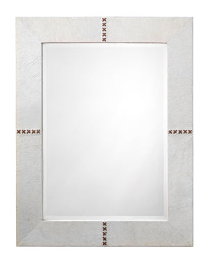 Cross Stitch Rectangle Mirror - White