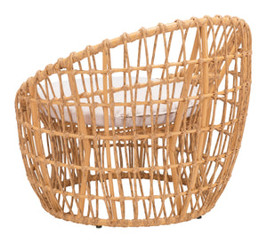 Sasso Accent Chair Beige & Natural