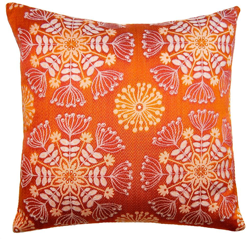 Unpocobusy Orange Floral Pillow
