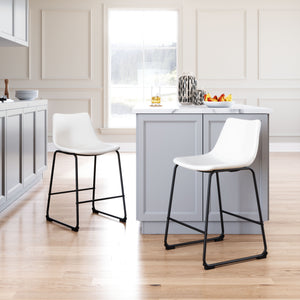 Smart Counter Chair (Set of 2) Distressed White
