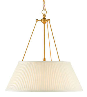 Lytham Pendant - Antique Gold Leaf/White