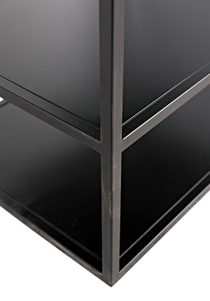 Downtown A Bookcase, Black Metal