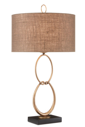 Shelley Table Lamp - Antique Brass/Black