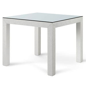 Lacquered Grasscloth Game Table – White | Valentina Collection | Villa & House