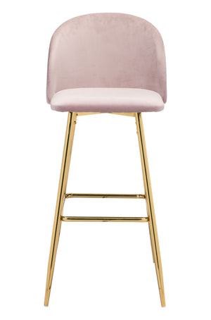 Cozy Bar Chair Pink & Gold