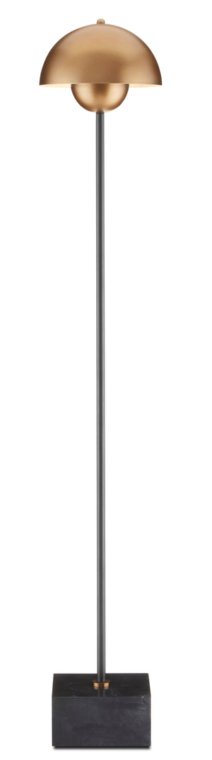 Currey and Company La Rue Floor Lamp - Brushed Brass/Black