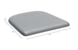 Elio Leather Seat Cushion Gray