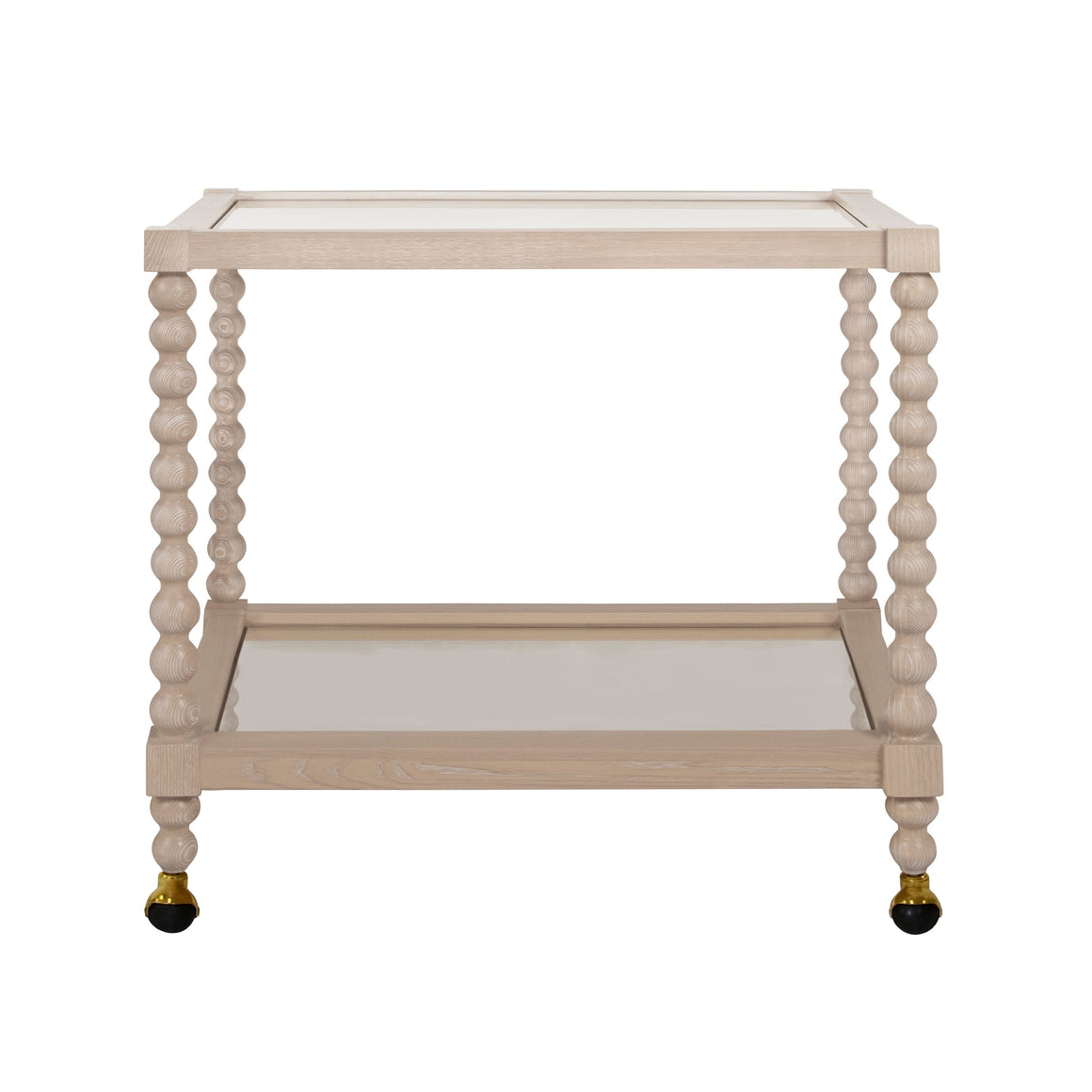 Isadore Bar Cart in Light Cerused Oak