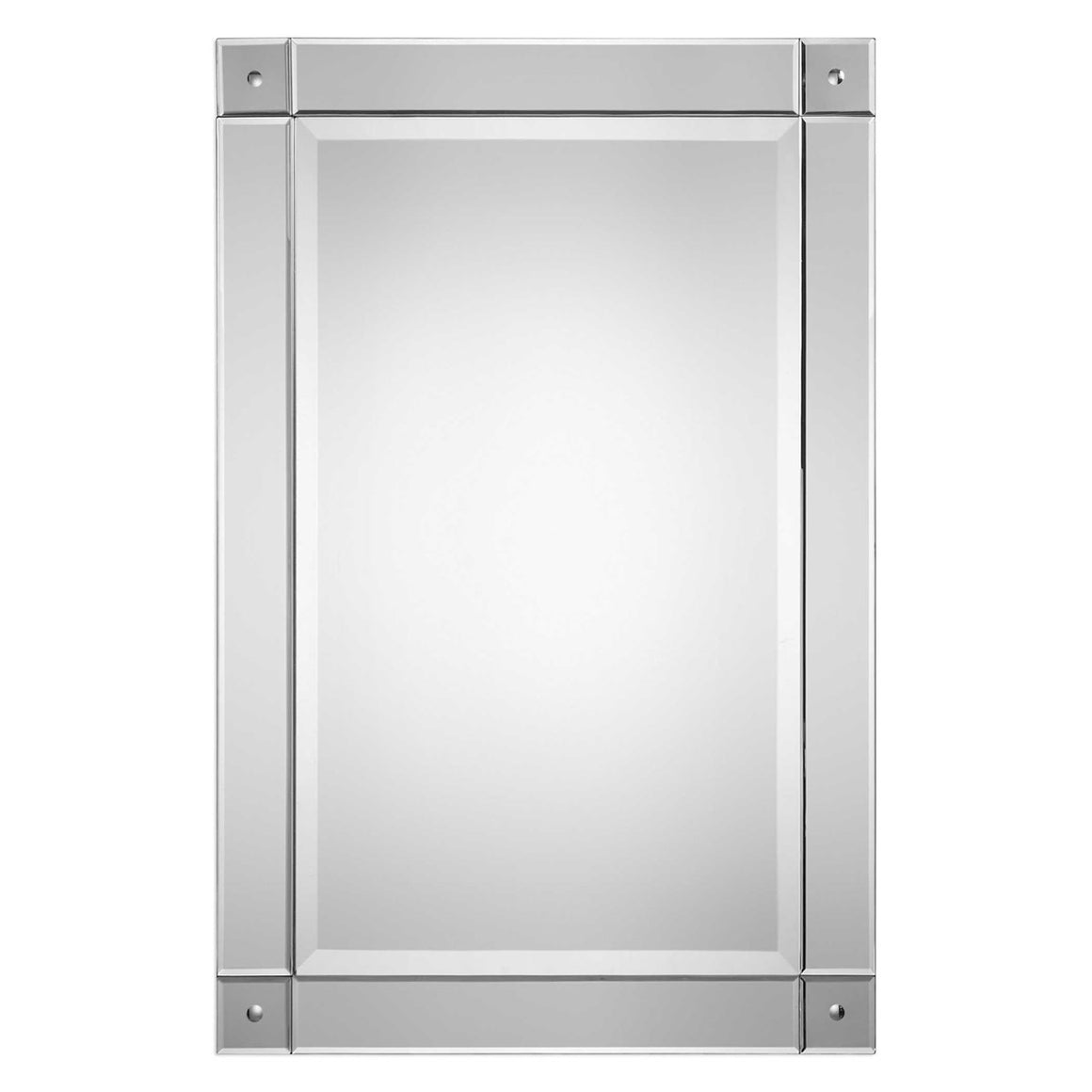 Frameless Beveled Mirror - Metal
