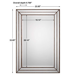 Grooved Framing Strips Mirror - Iron