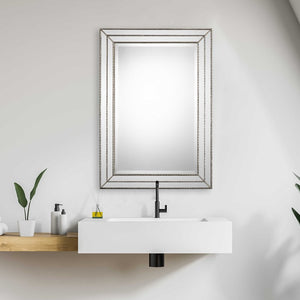Grooved Framing Strips Mirror - Iron