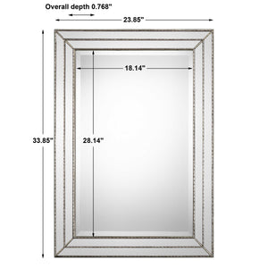 Grooved Framing Strips Mirror - Iron